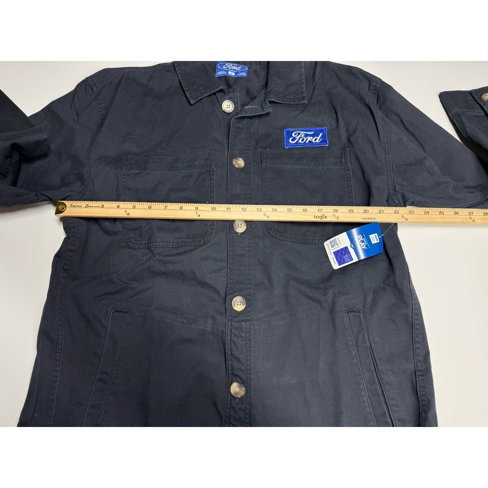 Ford Motors Vintage Style Canvas Twill Chore Coat Work Jacket Men's XL Black - Picture 4 of 9